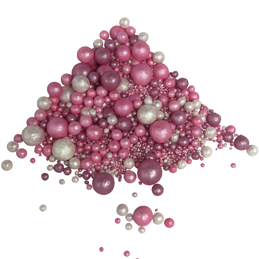 Cake Decorating Dragees: Pink & Pearl