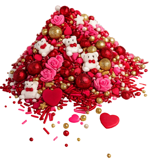 Edible Decorating Sprinkles: Kiss Me - Aassorted