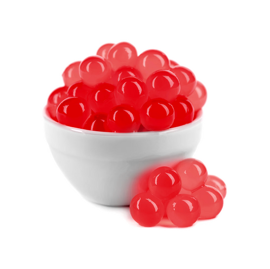 Cherry Bubble Tea/ Popping Boba Tea
