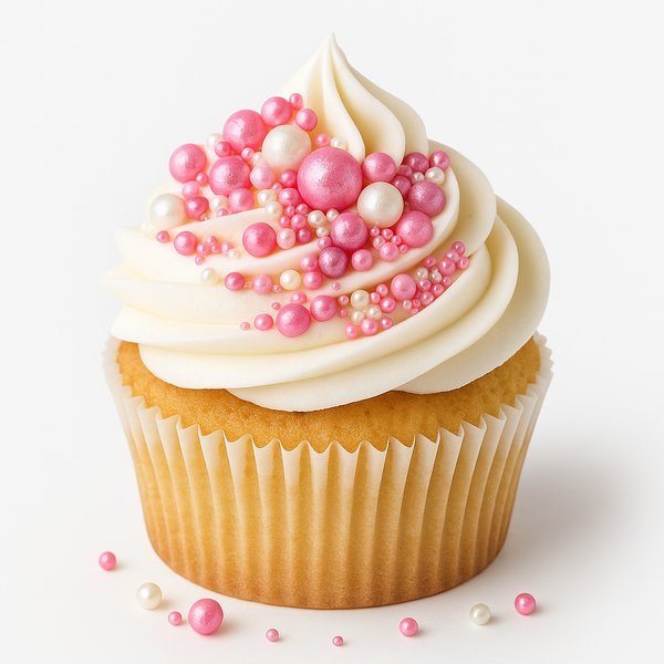 Cake Decorating Dragees: Pink & Pearl