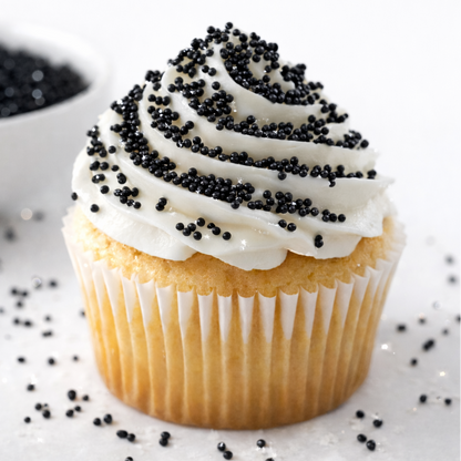 Black Glitter Non Pareils - 100s & 1000s