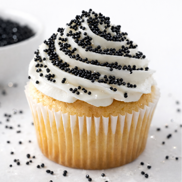 Black Glitter Non Pareils - 100s & 1000s