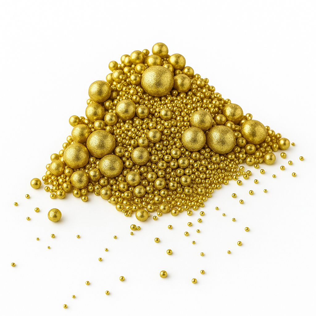 Cake Decorating Dragees: Gold Glitter